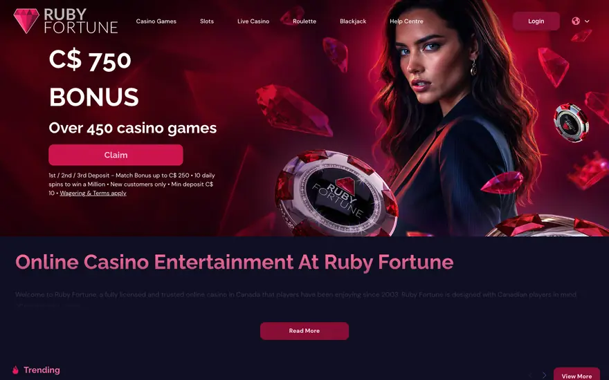 Ruby Fortune lobby
